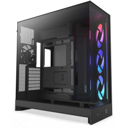NZXT skříň H9 Flow ARGB dvoukomorová ATX / 3xRGB 140 mm / 1x 120mm fan / prosklená / černá