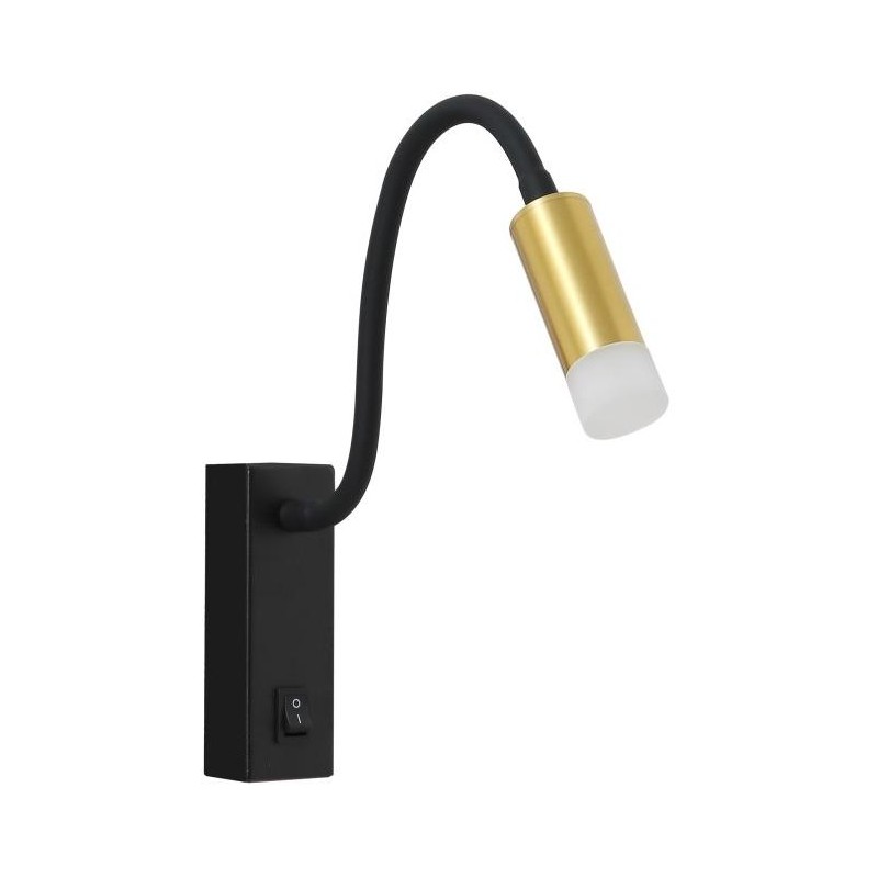 IMMAX GOAL designové nástěnné LED svítidlo, vypínač, 3W, černo-zlaté