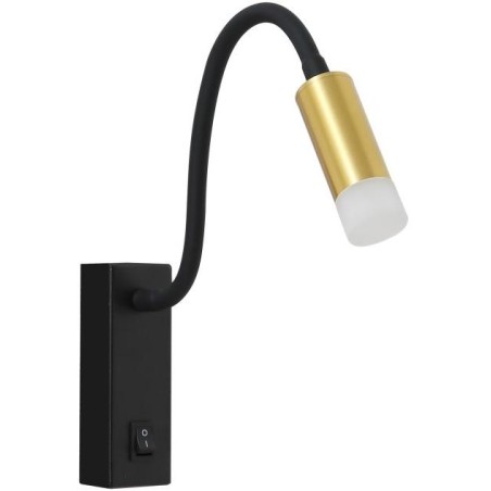 IMMAX GOAL designové nástěnné LED svítidlo, vypínač, 3W, černo-zlaté