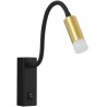 IMMAX GOAL designerska lampa ścienna LED, włącznik, 3W, czarno-złota