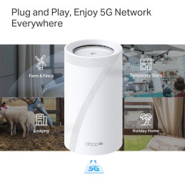 TP-Link Deco BE65-5G(1-pack) Mesh systém BE9300 s 5G modemem, WiFi 7, 3x 2.5GLAN, USB, 2,4/5/6GHz