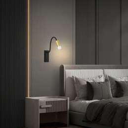 IMMAX GOAL designové nástěnné LED svítidlo, vypínač, 3W, černo-zlaté