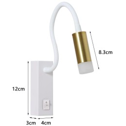 IMMAX GOAL designové nástěnné LED svítidlo, vypínač, 3W, bílo-zlaté