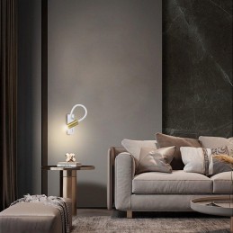 IMMAX GOAL designové nástěnné LED svítidlo, vypínač, 3W, bílo-zlaté