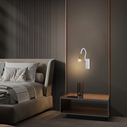 IMMAX GOAL designové nástěnné LED svítidlo, vypínač, 3W, bílo-zlaté