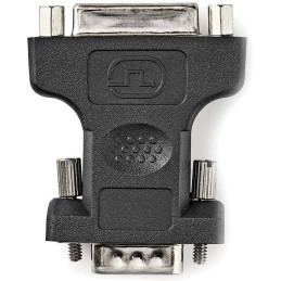 NEDIS adaptér VGA - DVI/ zástrčka VGA - 24+5pinová zásuvka DVI-I/ blistr/ černý