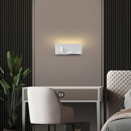 IMMAX LED Be PREPARE 4v1, bodové svítidlo s Qi nabíjením, USB, bílé, varianta pravá