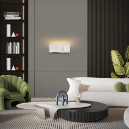 IMMAX LED Be PREPARE 4v1, bodové svítidlo s Qi nabíjením, USB, bílé, varianta levá