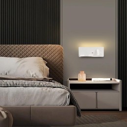 IMMAX LED Be PREPARE 4v1, bodové svítidlo s Qi nabíjením, USB, bílé, varianta levá