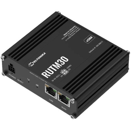 Teltonika RUTM30 průmyslový router, dual SIM + eSIM, 5G, 1x WAN, 1x LAN, WiFi 5