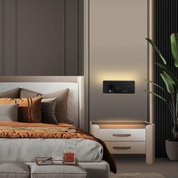 IMMAX LED Be PREPARE 4v1, bodové svítidlo s Qi nabíjením, USB, černé, varianta pravá