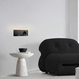 IMMAX LED Be PREPARE 4v1, bodové svítidlo s Qi nabíjením, USB, černá, varianta levá