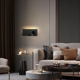 IMMAX LED Be PREPARE 4v1, bodové svítidlo s Qi nabíjením, USB, černá, varianta levá