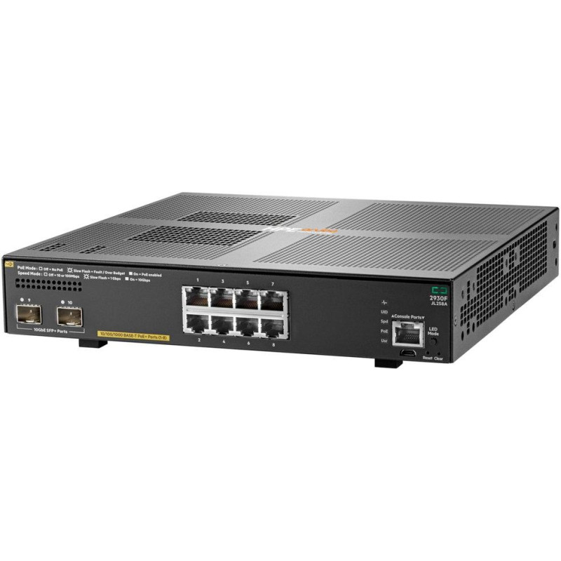 HPE Aruba Networking 2930F 8G PoE+ 2SFP+ Switch