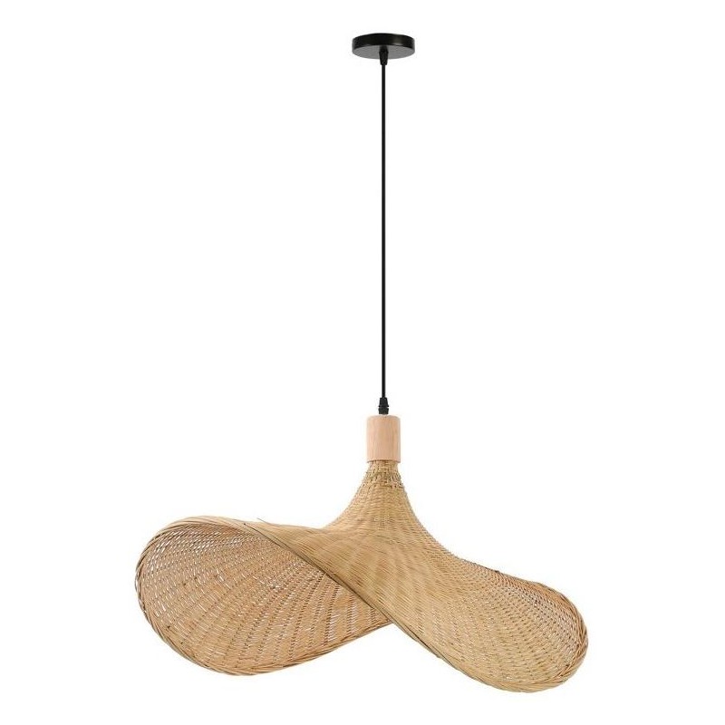 IMMAX BOHO SOMBRERO designové závěsné svítidlo D70cm, E27, přírodní ratan