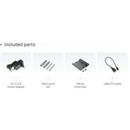 MikroTik KNOT LR8G kit,  LoRa Gateway, CAT-M/NB, Bluetooth, GPS, 2x LAN, 1x SIM, microUSB, 2.4 GHz b/g/n, L4