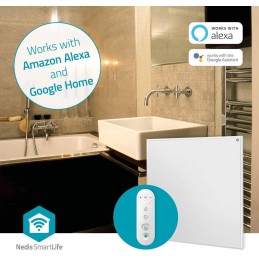 NEDIS Wi-Fi SmartLife Infračervený topný panel/ 350W/ nastavení teploty/ termostat/ IP44/ dálkové ovládání/ bílý