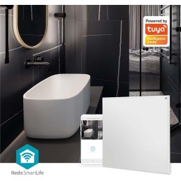 NEDIS Wi-Fi SmartLife Infračervený topný panel/ 350W/ nastavení teploty/ termostat/ IP44/ dálkové ovládání/ bílý