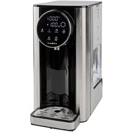POŠKOZENÝ OBAL - NEDIS automat na horkou vodu/ objem 2,7 l/ display/ digitální/ černá (hliník)
