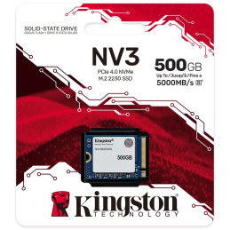 KINGSTON NV3 SSD 500GB / NVMe M.2 PCIe Gen4 / Interní / M.2 2230