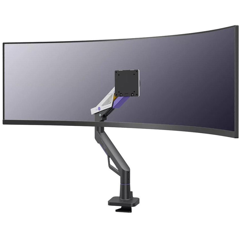 Neomounts DS70-256BL1 ACE Gaming Desk Mount, single display up to 57"  (Topfix clamp/grommet)
