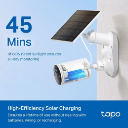 TP-Link Tapo A201, solární panel pro bateriové Tapo kamery, 2.5W, IP65