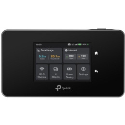 TP-Link M8550 mobilní 5G WiFi 6 router, display, 4700 mAh baterie, SD slot, 1x GLAN, 2x TS9,