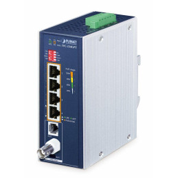 Planet IVC-234GPT, VDSL2 průmyslový ethernet konvertor, 4x 1Gb 802.at PoE+, profil 17a/30a/35b,G.993.5 G.Vectoring,G.INP