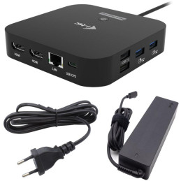 I-tec dokovací stanice USB-C Dual HDMI Docking Station with Power Delivery 100W + univerzální nabíječka 100W