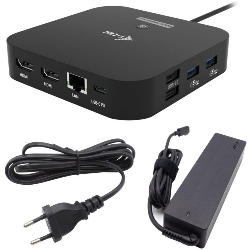 I-tec dokovací stanice USB-C Dual HDMI Docking Station with Power Delivery 100W + univerzální nabíječka 100W