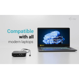 I-tec dokovací stanice USB-C Dual HDMI Docking Station with Power Delivery 100W + univerzální nabíječka 100W