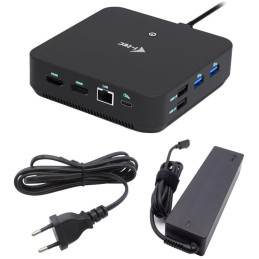 I-tec dokovací stanice USB-C DP Dual HDMI Docking Station, Power Delivery 100W + univerzální nabíječka 100W