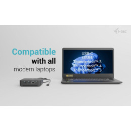 I-tec dokovací stanice USB-C DP Dual HDMI Docking Station, Power Delivery 100W + univerzální nabíječka 100W
