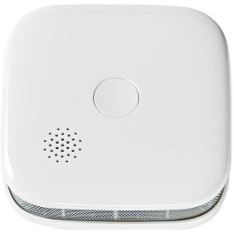 NEDIS Wi-Fi chytrý detektor kouře/ napájení z baterie/ hlasitost 85 dB/ výdrž snímače 10 let/ Android & iOS/ bílý