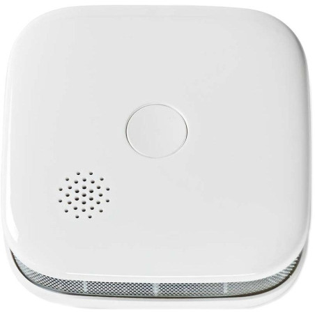 NEDIS Wi-Fi chytrý detektor kouře/ napájení z baterie/ hlasitost 85 dB/ výdrž snímače 10 let/ Android & iOS/ bílý