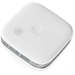 NEDIS Wi-Fi chytrý detektor kouře/ napájení z baterie/ hlasitost 85 dB/ výdrž snímače 10 let/ Android & iOS/ bílý