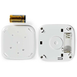NEDIS Wi-Fi chytrý detektor kouře/ napájení z baterie/ hlasitost 85 dB/ výdrž snímače 10 let/ Android & iOS/ bílý