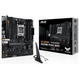 ASUS TUF GAMING A620M-PLUS WIFI / A620 / AM5 / 4x DDR5 / M.2 / HDMI / 2x DP / WiFi / mATX