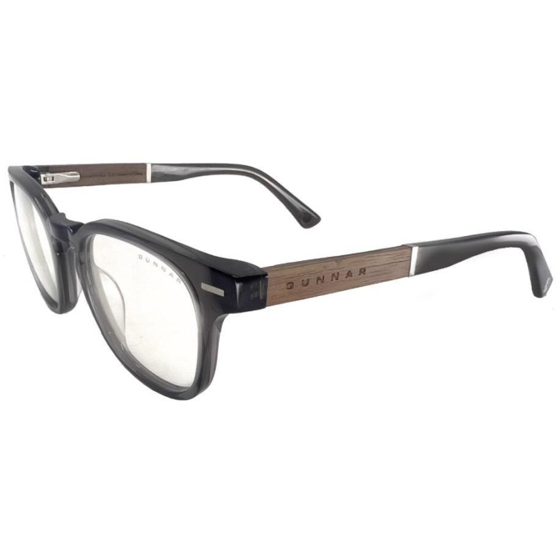 GUNNAR kancelářske/herní brýle  TIOGA GRAY CRYSTAL/WALNUT čirá skla-PRO MINERAL BLF 35 GUNNAR focus