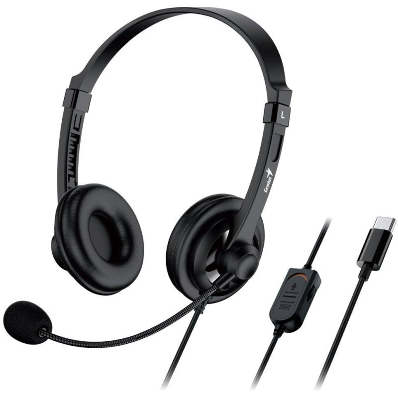 GENIUS headset HS-230U/ USB-C/ délka kabelu 2,4 m