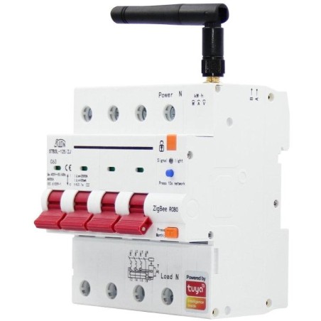 IMMAX NEO SMART jistič 3P+N 10-63A s proudovým chráničem, měření spotřeby, Zigbee 3.0, TUYA