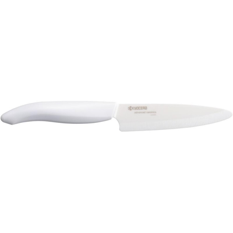 KYOCERA keramický nůž na ovoce a zeleninu s bílou čepelí 11 cm, bílá rukojeť