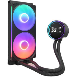 NZXT vodní chladič Kraken 280 ELITE RGB / 2x140mm RGB fan / 4-pin PWM / LCD disp. / 6 let