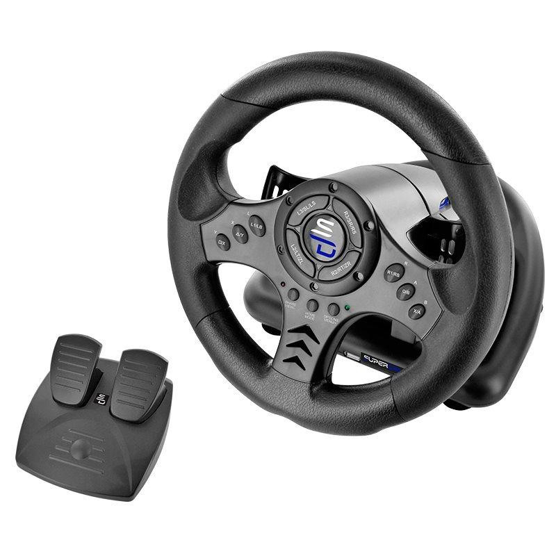 POŠKOZENÝ OBAL - SUPERDRIVE Sada volantu a pedálů SV450/ PS4/ Xbox One/ Xbox Series X/S / Nintendo Switch/ PC