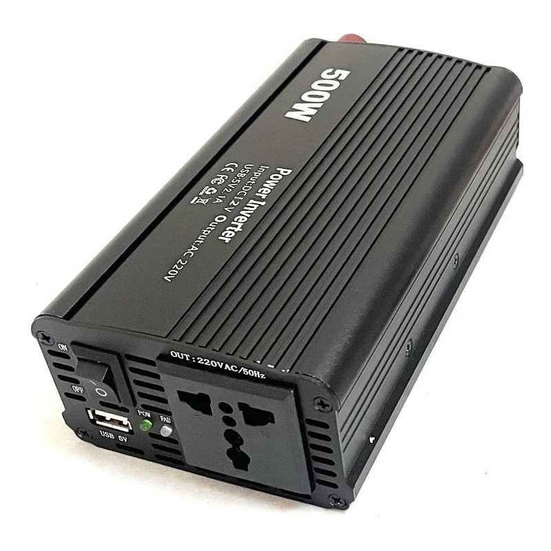EUROCASE měnič napětí AC/DC 12V/230V/ 500W/ USB