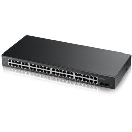 ZyXEL GS1900-48/50-port Gigabit Web Smart switch: 48x Gigabit metal + 2x SFP, IPv6, 802.3az (Green)