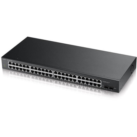 ZyXEL GS1900-48/50-port Gigabit Web Smart switch: 48x Gigabit metal + 2x SFP, IPv6, 802.3az (Green)