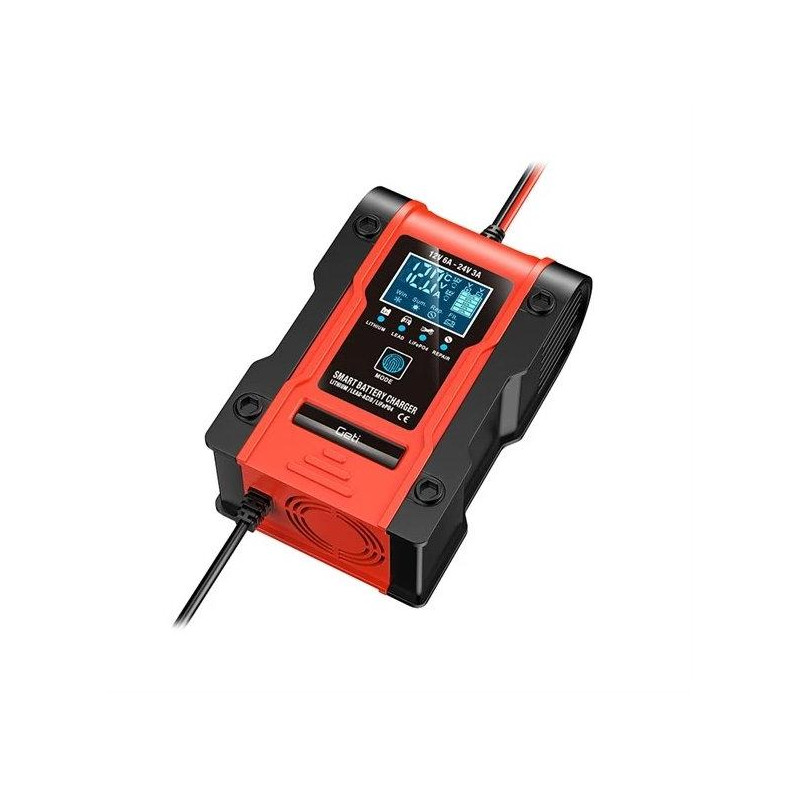 Geti GCA002 12/24V nabíječka akumulátorů, Pb, LiFePO4, 6/3A