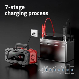 Geti GCA003 12/24V nabíječka akumulátorů, Pb, LiFePO4, 20/10A