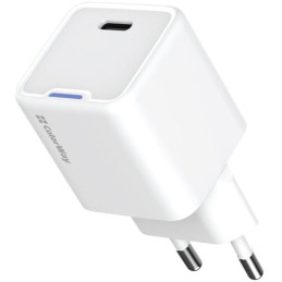COLORWAY 1x USB-C/ síťová nabíječka/ GaN/ PD/ PPS/ 20W/ Bílá